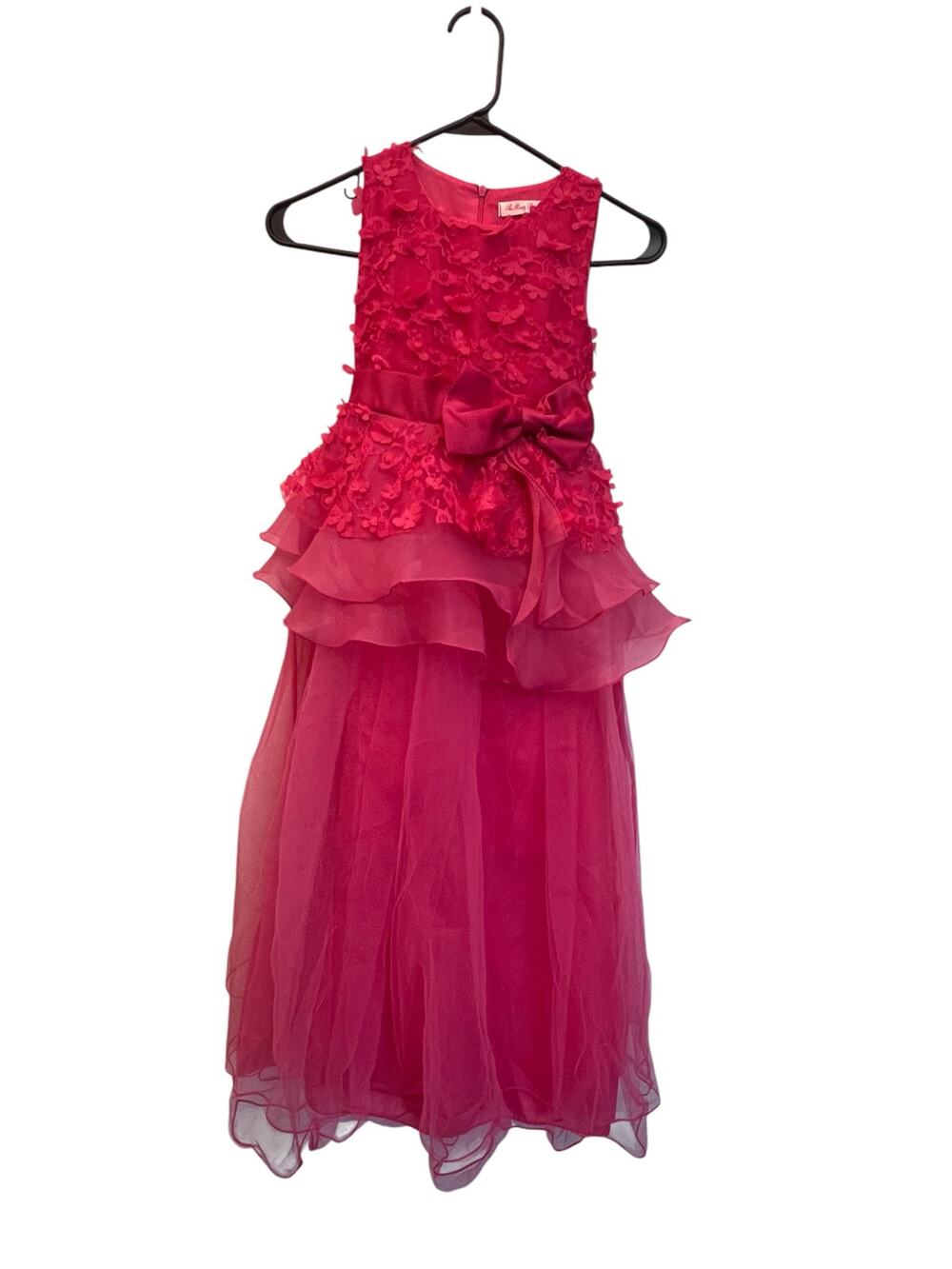 Ai Meng Baby Girls Size 8 Pink Ruffle Formal Pageant Flower Girl Party Dress